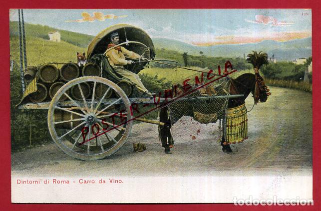 Postkarten: POSTAL DINTORNI DI ROMA, ITALIA, CARRO DA VINO, P84095