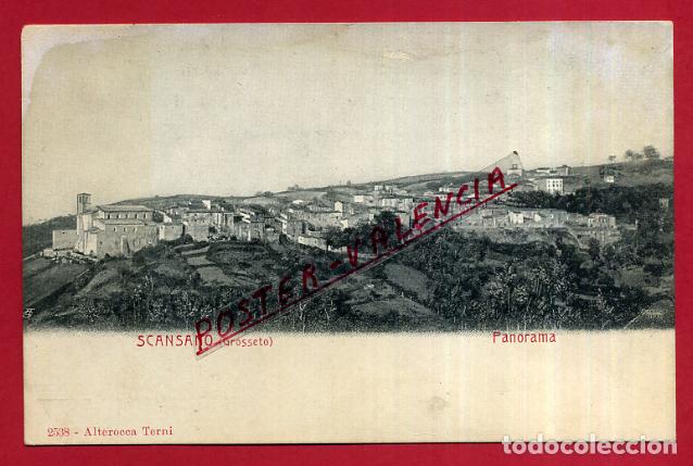 Postkarten: POSTAL SCANSANO, GROSSETO, ITALIA, PANORAMA, P84100