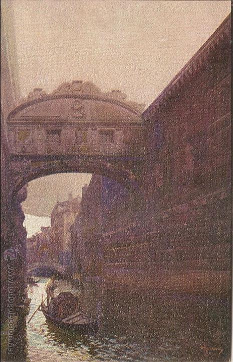 Postales: VENEZIA, ANTIGUA POSTAL ART&Iacute;STICA, PONTE DEI SOSPIRI - ATTILIO SCROCCHI 4326-4 &ndash; S/C
