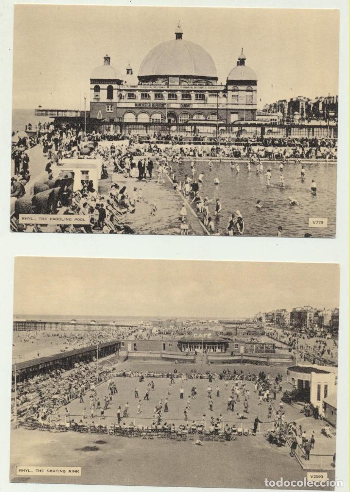 Postais: Rhyl.- The Skating Rink and The Paddling Pool.