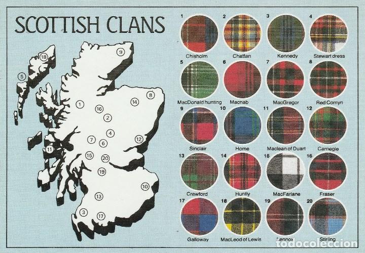 Postales: N&ordm; 1795 POSTAL SCOTTISH CLANS REINO UNIDO
