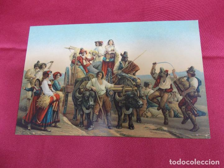 Cartes Postales: ANTIGUA POSTAL. L'ARRIVE DES MOISSONNEURS DANS LES MARAIS . STENGEL. ESCRITA.