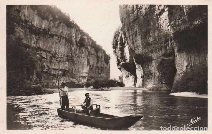 Cartes Postales: GORGES DU TARN - LES DETROITS - BARCA -  N&ordm; 7 - ED. NARBO  - A&Ntilde;OS 50  -  ESCRITA