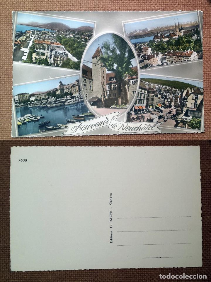souvenir de neuch&acirc;tel - postcard