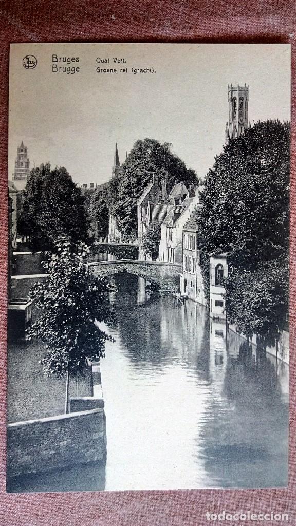 Postales: ANTIGUA POSTAL BRUJAS, EL MUELLE VERDE - Foto 1