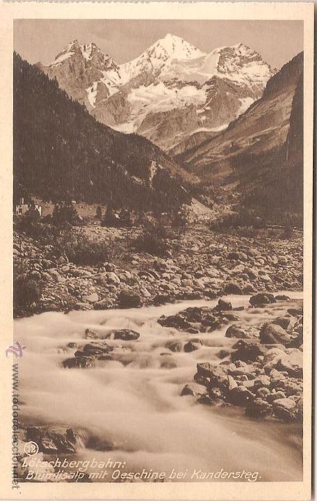 Postales: BERN - L&Ouml;TSCHBERG - SIMPLON - LA BL&Uuml;MLISALP PR&Egrave;S DE KANDERSTEG - edition photo franco-suisse - S/C