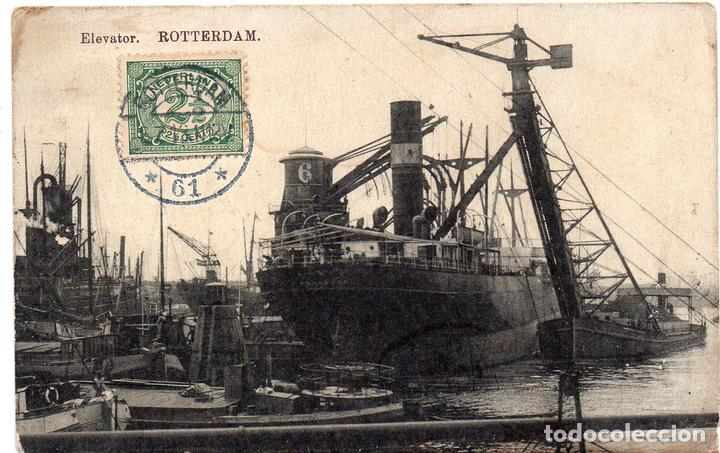 Postales: PS7447 ROTTERDAM ELEVATOR. E.B. CIRCULADA. 1912 - Foto 1