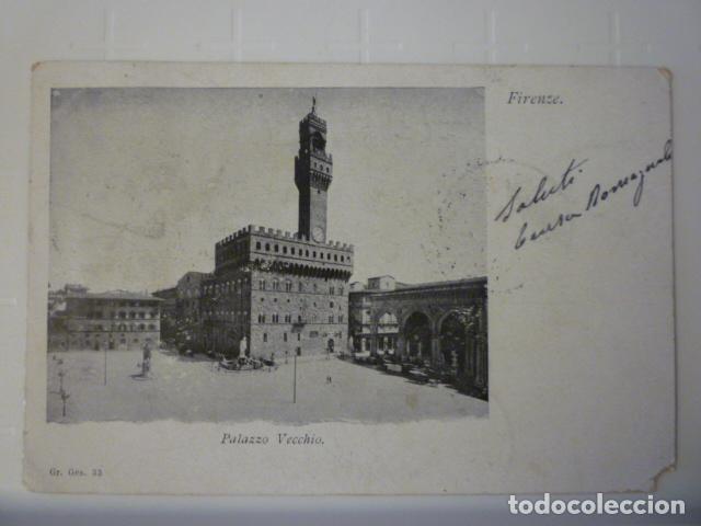 Postales: POSTAL FLORENCIA. PALACIO VECCHIO. CIRCULADA 1903. - Foto 1