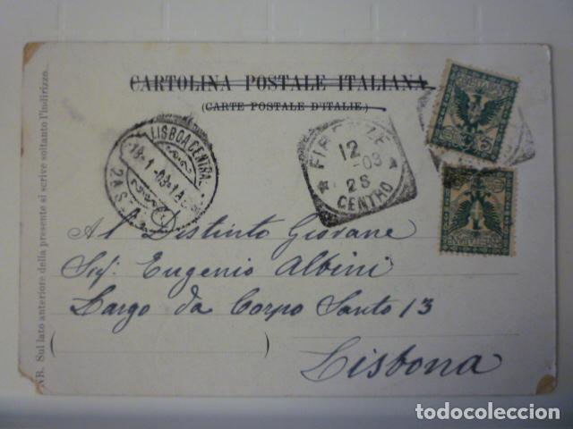 Postales: POSTAL FLORENCIA. PALACIO VECCHIO. CIRCULADA 1903. - Foto 2