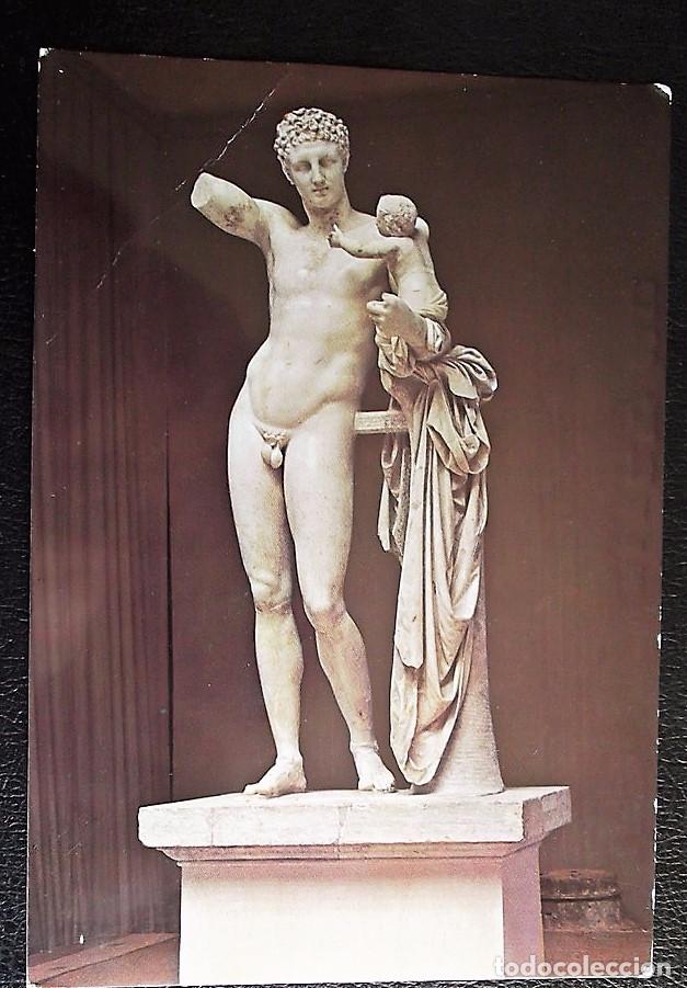 Postais: Olimpia (Grecia). 1032 Escultura. Hermes de Praxiteles. Nueva