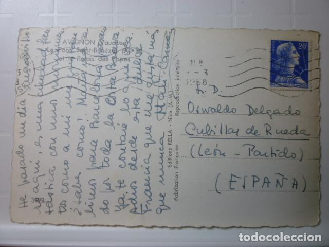 Postales: POSTAL AVIGNON. ESCRITA 1958. - Foto 2