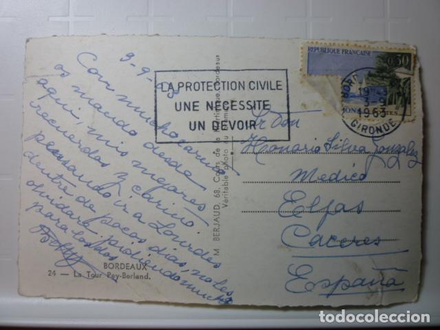 Postales: POSTAL BURDEOS. ESCRITA 1963. - Foto 2
