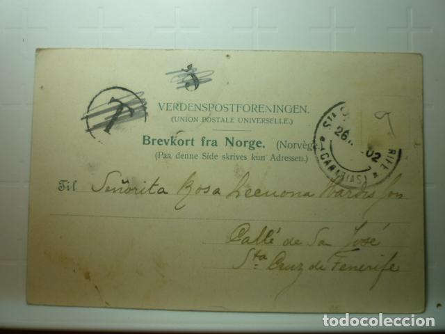 Postales: POSTAL BERGEN. CIRCULADA 1902. - Foto 2