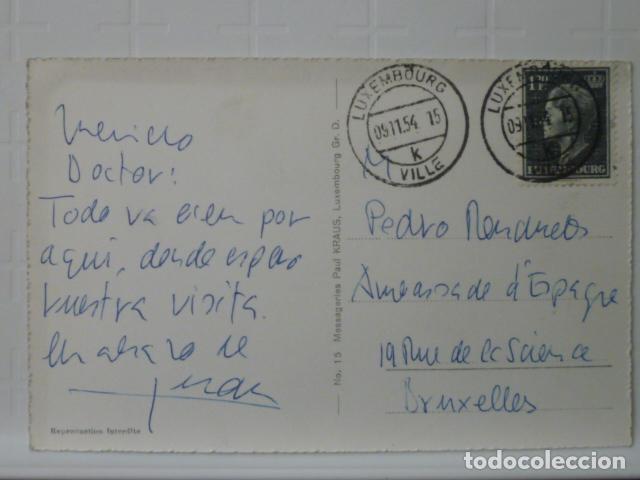 Postales: POSTAL LUXEMBURGO. CIRCULADA 1954. - Foto 2