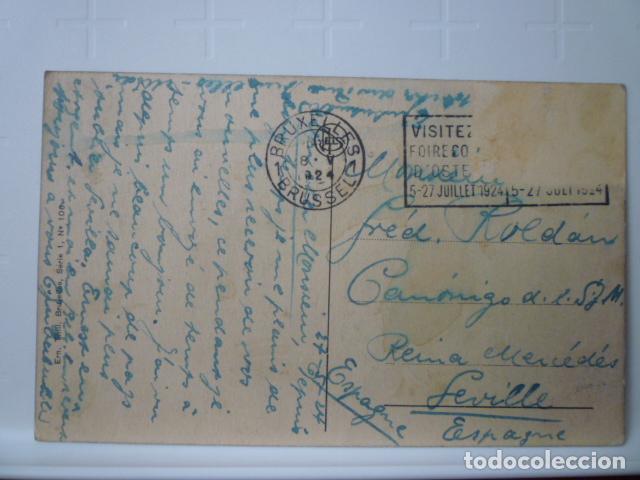 Postales: POSTAL BRUSELAS. CIRCULADA 1924. - Foto 2