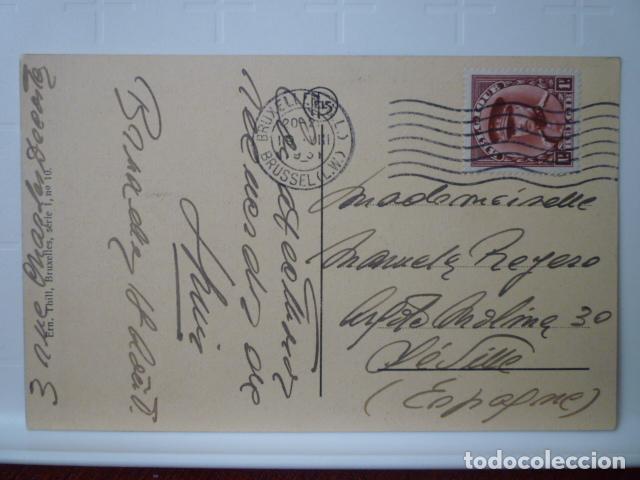 Postales: POSTAL BRUSELAS. CIRCULADA 1931. - Foto 2