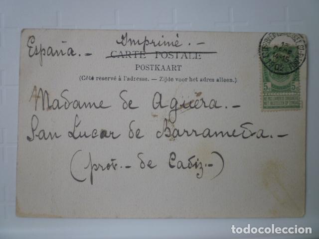 Postales: POSTAL BRUSELAS. CIRCULADA 1902. - Foto 2