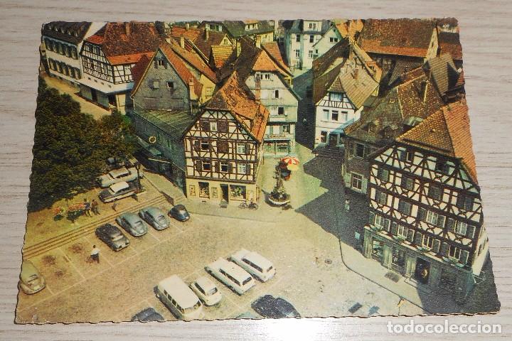 Cartoline: ANTIGUA POSTAL ALEMANA TROQUELADA MOSBACH IM BADISCHEN NECKARTAL 169/F A&Ntilde;OS 50/60 ESCRITA