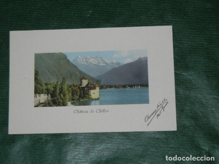 Postales: SUIZA - CHATEAU DE CHILLON - CHARNAUX FRERES - GINEBRA 411 - HACIA 1910