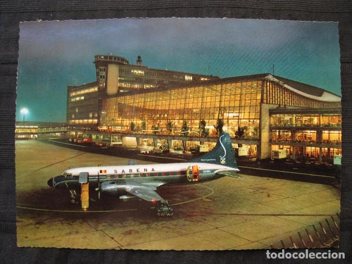 Postcards: POSTAL - AEROPORT BRUXELLES - NATIONAL LA NUIT.