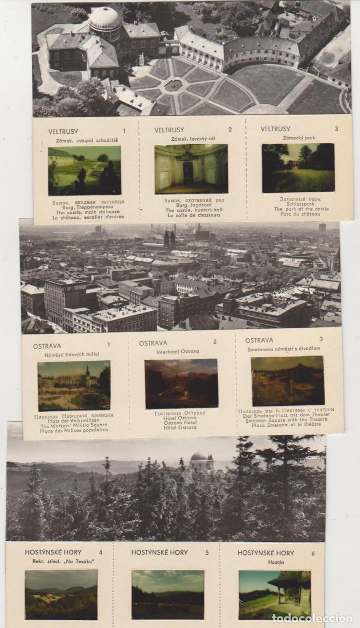 Cartes Postales: Chekia.- Lote de 3 postales con 3 diapositivas cada una.