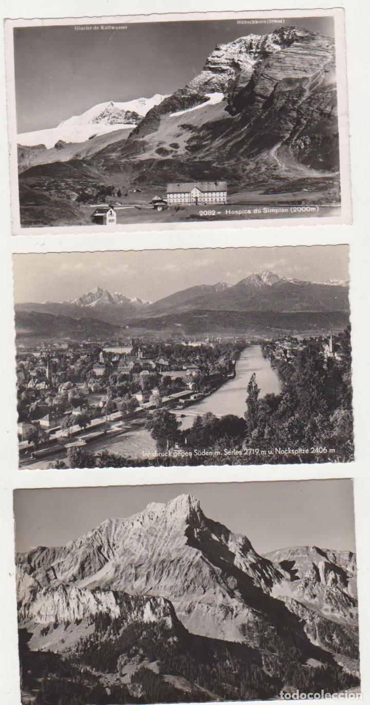 Cartes Postales: Suiza.- Lote de 3 postales. Una franqueada y fechada en 1952.