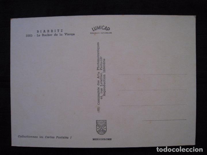 Postales: POSTAL BIARRITZ - LE ROCHER DE LA VIERGE. - Foto 3