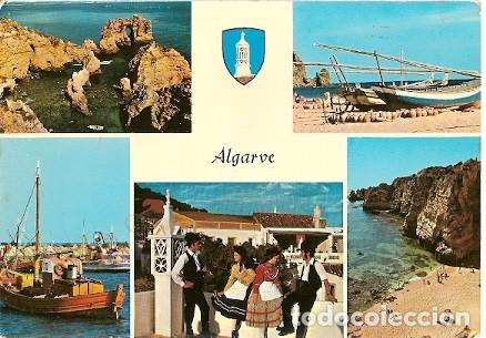 Postkarten: Portugal  & Circulado, Recuerdo de Algarve, Portim&atilde;o para Porto 1974 (304)