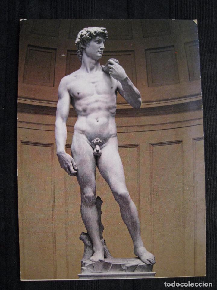 Postales: POSTAL FIRENZE - DAVID DE MICHELANGELO. - Foto 2