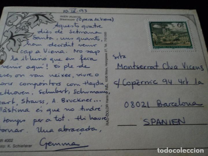 Postales: viena edificio de la opera circulada 1993 - Foto 2