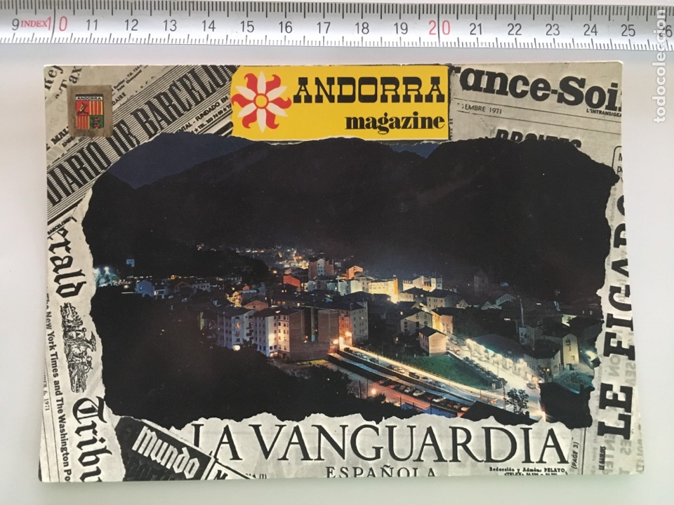 Postales: Postal. N&uacute;m. 6347. VALLS D ANDORRA. ANDORRA LA VELLA. Vista de nit. ESCUDO DE ORO. H. 1960.