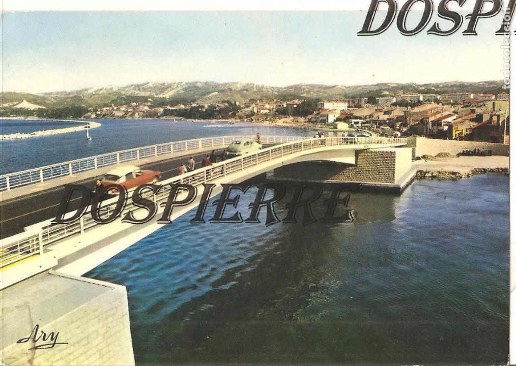 Postales: POSTAL, FRANCIA-MARTIGUES, LA VENECIA PROVENZAL, PUENTE NUEVO CON COCHE TIBUR&Oacute;N CITROEN, CIRCULADA