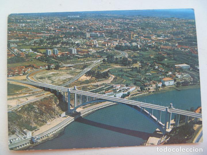 Postais: POSTAL DE PORTO ( PORTUGAL ) : PUENTE DE ARRABIDA , VISTA AEREA . A&Ntilde;OS 60