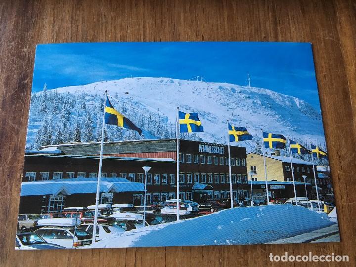 Postales: P0647 POSTAL FOTOGRAFIA ESTACION DE SKI ESQUI VEMDALSSKALETS H&Ouml;GFJ&Auml;LLSHOTELL SUECIA