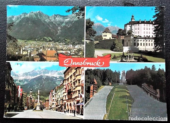 Postais: Innsbruck. 60/29 Varios aspectos. Usada con sello.