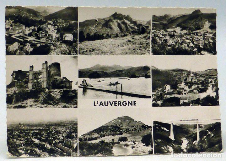 Postales: Postal L Auvergne Francia 8 vistas Real Photo circulada a&ntilde;os 50