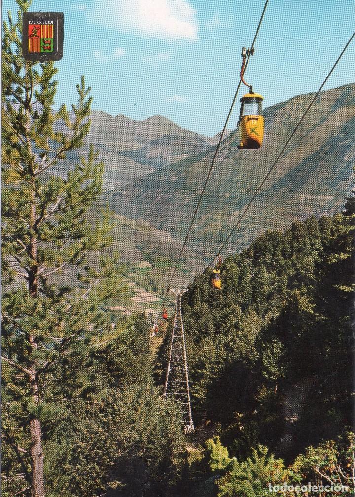 Postales: VALLS D ANDORRA VISTA PANORAMICA DESDE EL TELEFERICO .CIRCULADA CON SU SELLO