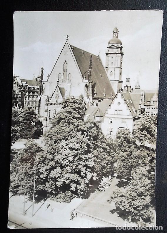 Postales: Leipzig. Thomaskirche. Usada con sello. - Foto 1