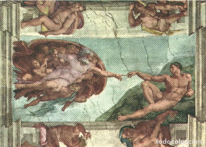 Cartoline: CITTA DEL VATICANO   CAPELLA SISTINA . LA CREAZIONE DEL L, UOMO