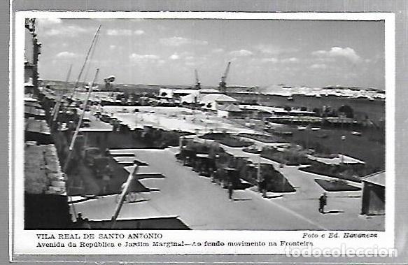 Postkarten: TARJETA POSTAL DE VILA REAL DE SANTO ANTONIO. AVENIDA DA REPUBLICA E JARDIN MARGINAL.