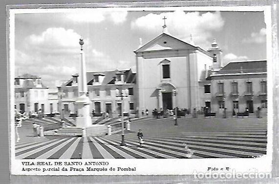 Postkarten: TARJETA POSTAL DE VILA REAL DE SANTO ANTONIO. ASPECTO PARCIAL DE PRA&Ccedil;A MARQUES DE POMBAL