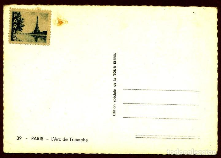 Postales: POSTAL DE PARIS LARC DE TRIOMPHE - ARCO DE TRIUNFO - Foto 2
