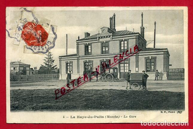 Postkarten: POSTAL FRANCIA, LA HAYE-DU-PUITS, MANCHE, LA GARE, P88214