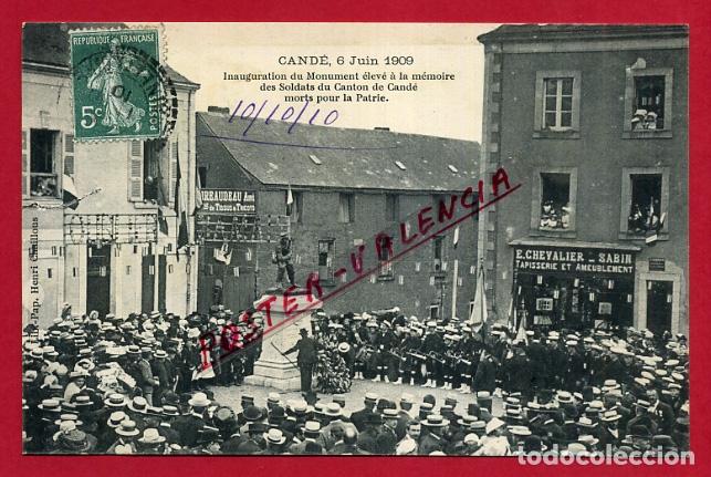 Postkarten: POSTAL FRANCIA, CANDE, INAUGURATION DU MONUMENT ELEVE A LA MEMOIRE DES SOLDATS, ORIGINAL, P88242