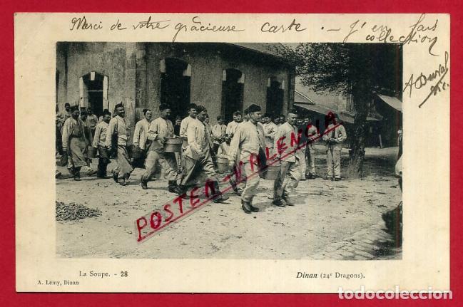 Postkarten: POSTAL FRANCIA, LA SOUPE, DINAN, MILITARES, ORIGINAL, P88262