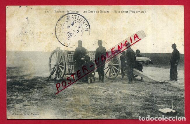 Postkarten: POSTAL FRANCIA, ENVIRONS DE VANNES, AU CAMP DE MEUCON, ORIGINAL, P88279