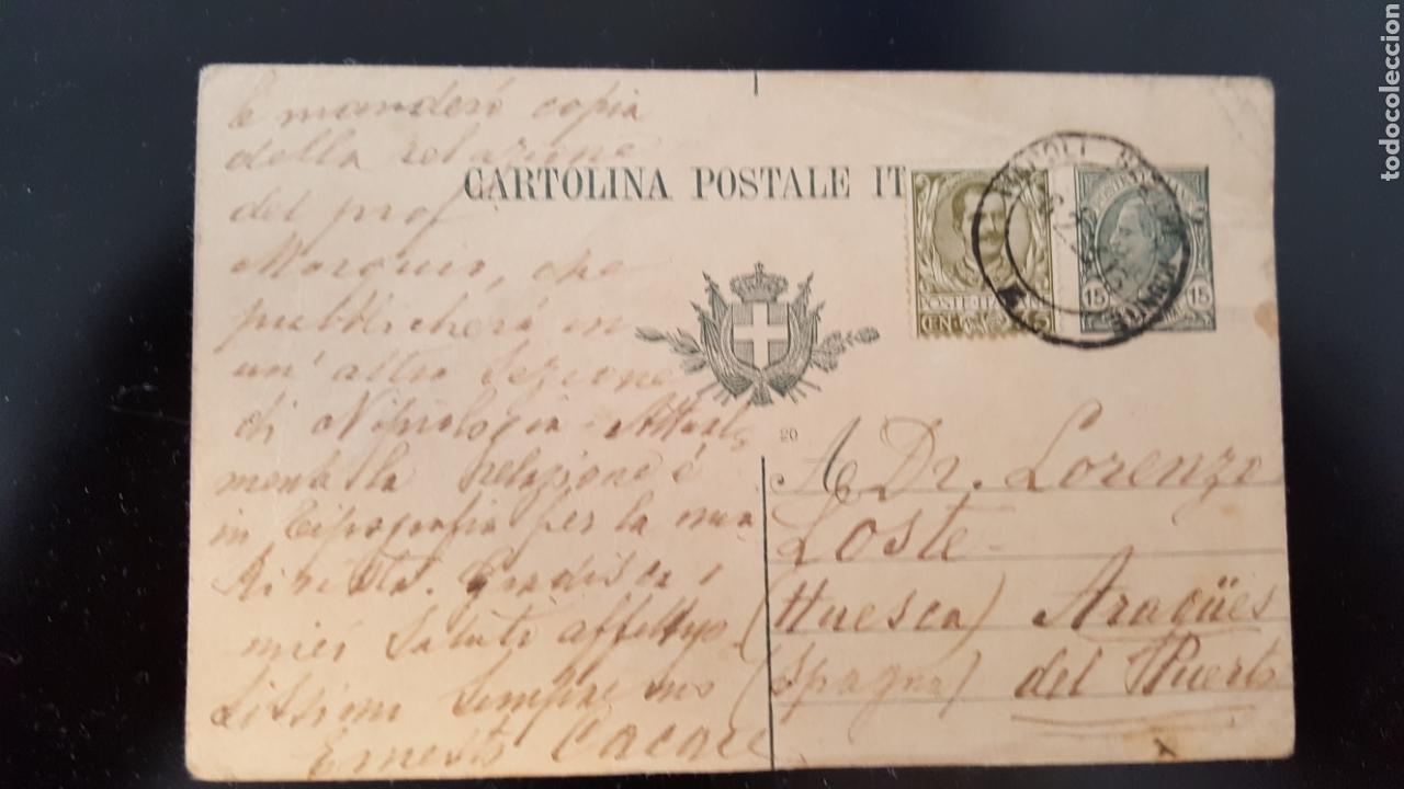 Postales: ENTERO POSTAL ITALIANO CIRCULADO 1923