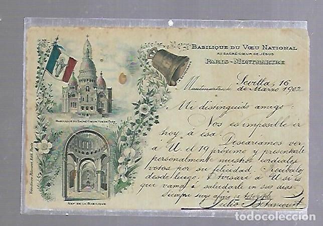 Postkarten: TARJETA POSTAL. PARIS. BASILIQUE DE VOUE NATIONAL AU SACRE COEUR DE JESUS.