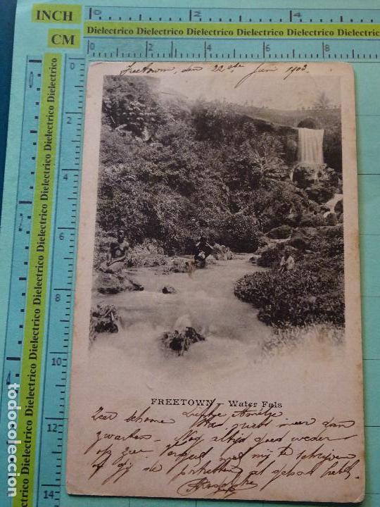Cartoline: POSTAL DE FRANCIA. FECHADA A&Ntilde;O 1903. FREETOWN, WATER FALS. 1787