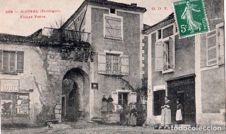 Postkarten: TARJETA POSTAL DE FRANCIA. N&ordm; 3079. AGONAC, DORDOGNE. VIEILLE PORTE.